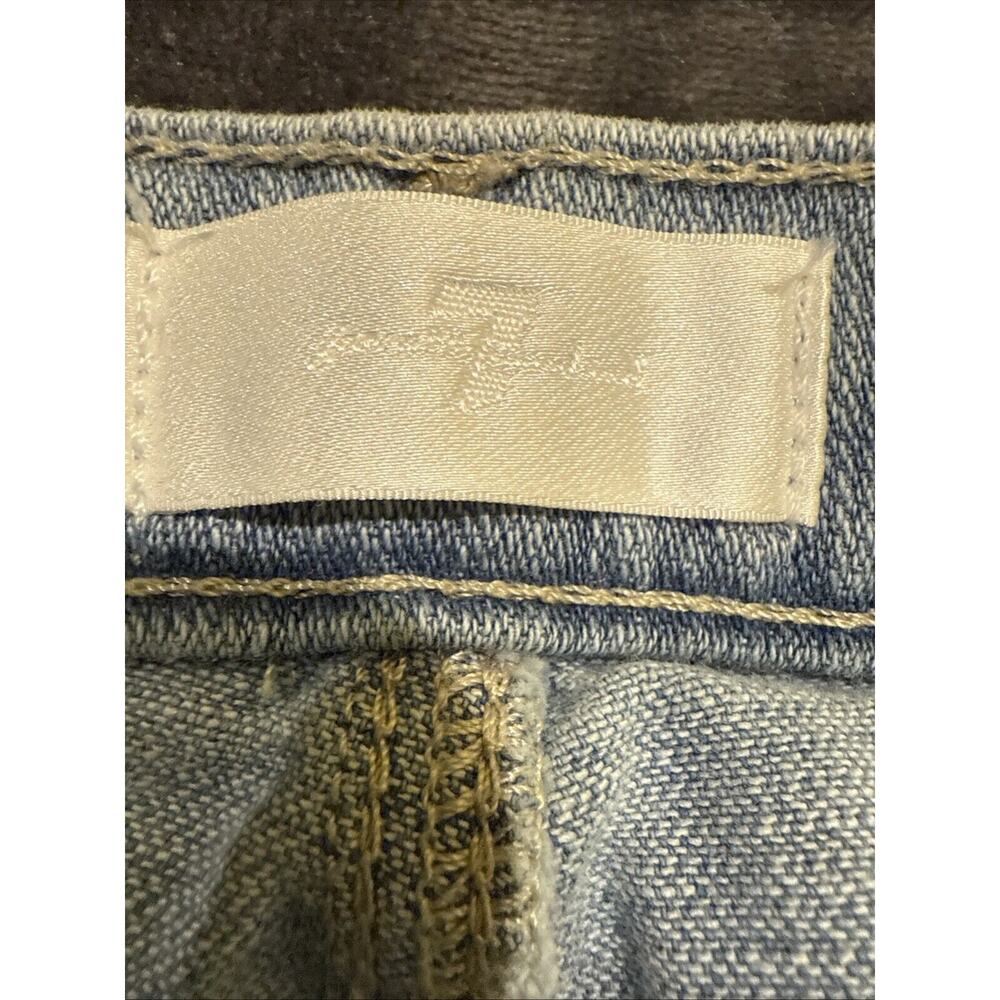 7 For All Mankind Jeans Women 31 Denim Josefina Button Fly Stretch Distressed - Picture 6 of 15